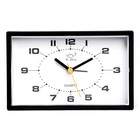 Часы - будильник настольные «Классика», дискретный ход, 14.8×9 см, чёрный - Фото 1