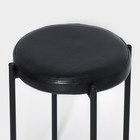 Табурет с круглым сиденьем НТ4/B, нагрузка 150 кг, 38,5x45 см, цвет черный - Фото 2