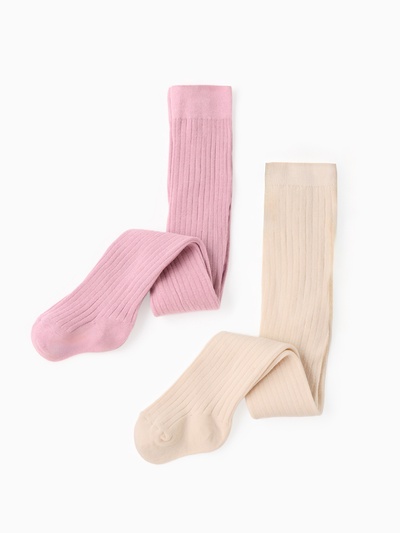 Колготки детские Крошка Я BASIC LINE, набор 2 пары, рост 86-92 см, молочный / розовый