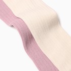 Набор колготок Крошка Я BASIC LINE, рост 86-92 см, молочный / розовый - Фото 2