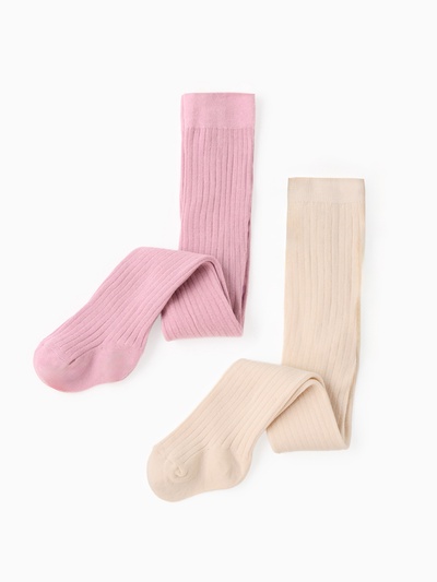 Колготки детские Крошка Я BASIC LINE, набор 2 пары, рост 74-80 см, молочный / розовый