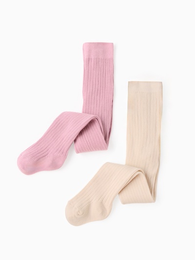 Колготки детские Крошка Я BASIC LINE, набор 2 пары, рост 68-74 см, молочный / розовый