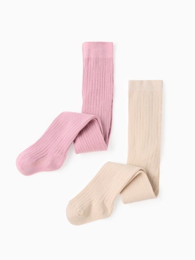 Колготки детские Крошка Я BASIC LINE, набор 2 пары, рост 62-68 см, молочный / розовый