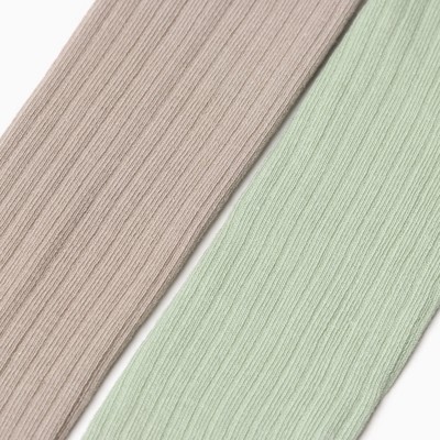 Колготки детские Крошка Я BASIC LINE, набор 2 пары, рост 62-68 см, бежевый / оливковый