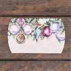 Коробка складная, подарочная новогодняя «Ёлочные игрушки» 11×8×2 см - Фото 3