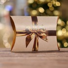 Подарочная коробка - подушка складная, золотой бант, 11×8×2 см, набор 10 шт. - Фото 2