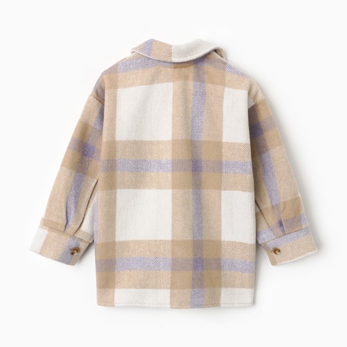 Рубашка детская KAFTAN утеплённая, размер 30 (98-104 см), цвет бежевый