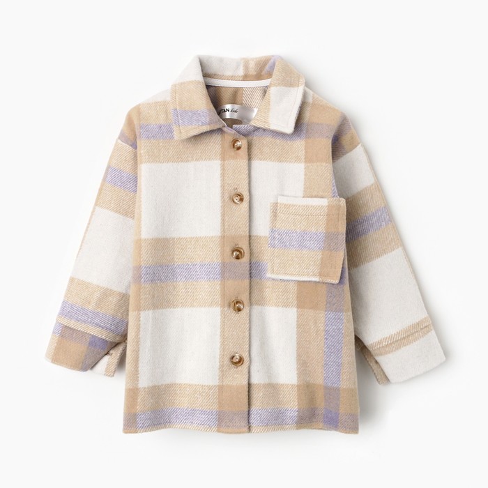 Рубашка детская KAFTAN утеплённая, размер 32 (110-116 см), цвет бежевый