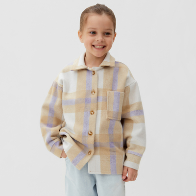 Рубашка детская KAFTAN утеплённая, размер 38 (146-152 см), бежевая