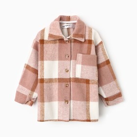 Рубашка детская KAFTAN утеплённая, размер 32 (110-116 см), розовая