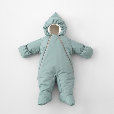 Комбинезон детский зимний KinDerLitto «Домовёнок-1», рост 56-62 см, цвет полынь