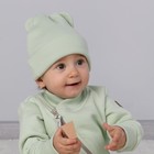 Комплект детский KinDerLitto «Пикколино», 2 предмета: шапка, снуд, возраст 3-6 месяцев, цвет оливковый - Фото 4