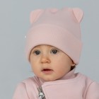 Комплект детский KinDerLitto «Пикколино», 2 предмета: шапка, снуд, возраст 6-12 месяцев, цвет пудра - Фото 2