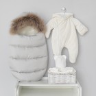 Комплект на выписку зимний KinDerLitto «Скандинавия», 5 предметов, рост 56-62 см, цвет серый - фото 109165692
