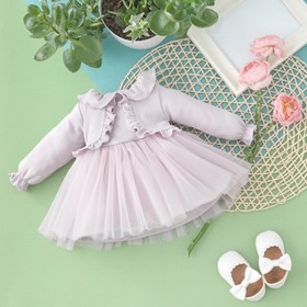 Платье для девочки KinDerLitto «Грета», рост 86-92 см, цвет пыльная сирень