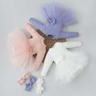Платье-боди для девочки KinDerLitto «Трио», с повязкой на голову, рост 62-68 см, цвет светло-розовый - Фото 6
