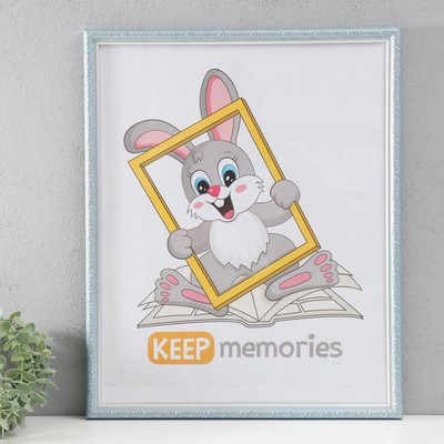 Фоторамка пластик "Винтаж" 40х50 см, голубой (стекло)