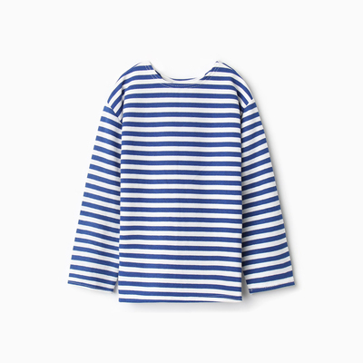 Тельняшка детская с начёсом, синяя, рост 110 см