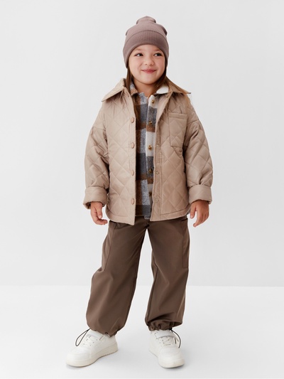 Куртка для девочки KAFTAN, бежевая, размер 30 (116-122 см)