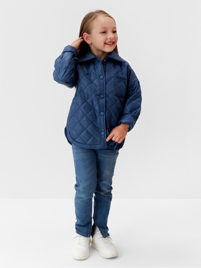 Куртка для девочки KAFTAN, синяя, размер 30 (116-122 см)