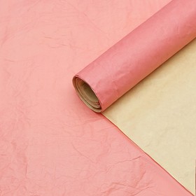 Бумага Эколюкс двухцветная красно-коралловый/желтый пастель 0.68 x 5 м