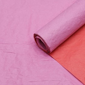 Бумага Эколюкс двухцветная красно-коралловый/розовый 0.7 x 5 м