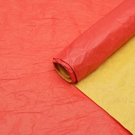 Бумага Эколюкс двухцветная красный/желтый пастель 0.7 x 5 м