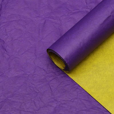 Бумага Эколюкс двухцветная фиолетовый/желтый 0.7 x 5 м