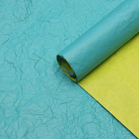 Бумага Эколюкс двухцветная морская волна/желтый пастель 0.67 x 5 м