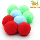 Набор плюшевых шариков, 8 шт., цвет МИКС - Фото 1