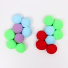 Набор плюшевых шариков, 8 шт., цвет МИКС - Фото 5