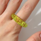 Кольцо пластик «Пружинка», цвет зелёный, 17 размер - Фото 2