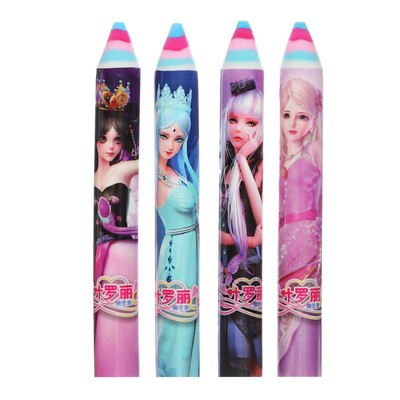 Ластик фигурный в форме карандаша «Принцесса», штрихкод на штуке, МИКС