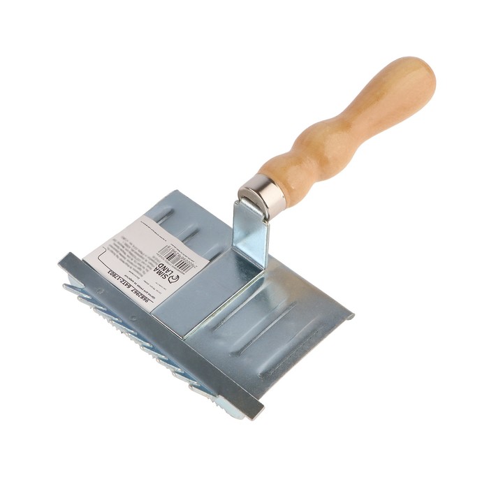 Щётка для ухода за шерстью, металл, деревянная ручка - Фото 1