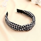 Ободок для волос QF «Амата», гусиная лапка, 2.5 см, чёрно-белый - Фото 1