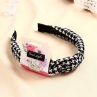 Ободок для волос QF «Амата», гусиная лапка, 2.5 см, чёрно-белый - Фото 2