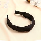 Ободок для волос QF «Амата», классика, 3 см, чёрный - Фото 1