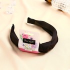 Ободок для волос QF «Амата», классика, 3 см, чёрный - Фото 2