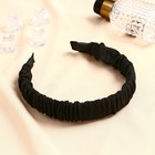 Ободок для волос "Каролин" жатка, 3 см, чёрный - фото 3807618
