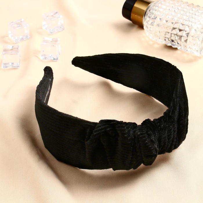 Ободок для волос "Анисия" 4 см, чёрный - Фото 1