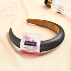 Ободок для волос «Иветта», блеск, 3 см, чёрный - Фото 2