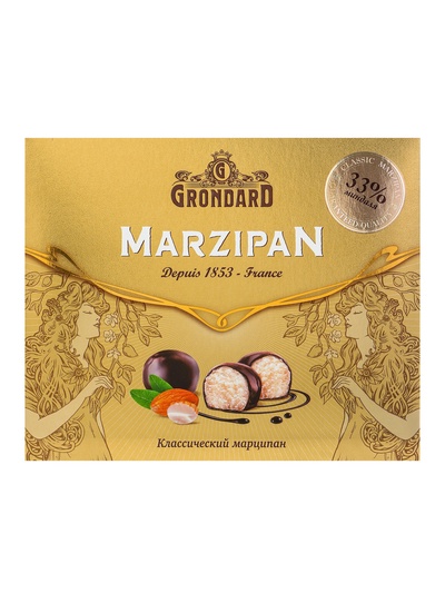 Конфеты подарочные новогодние глазированные марципановые «Классические», 126 г