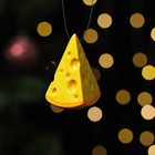 Ёлочная игрушка,  "Кусочек сыра", фарфор, 7 см - Фото 2