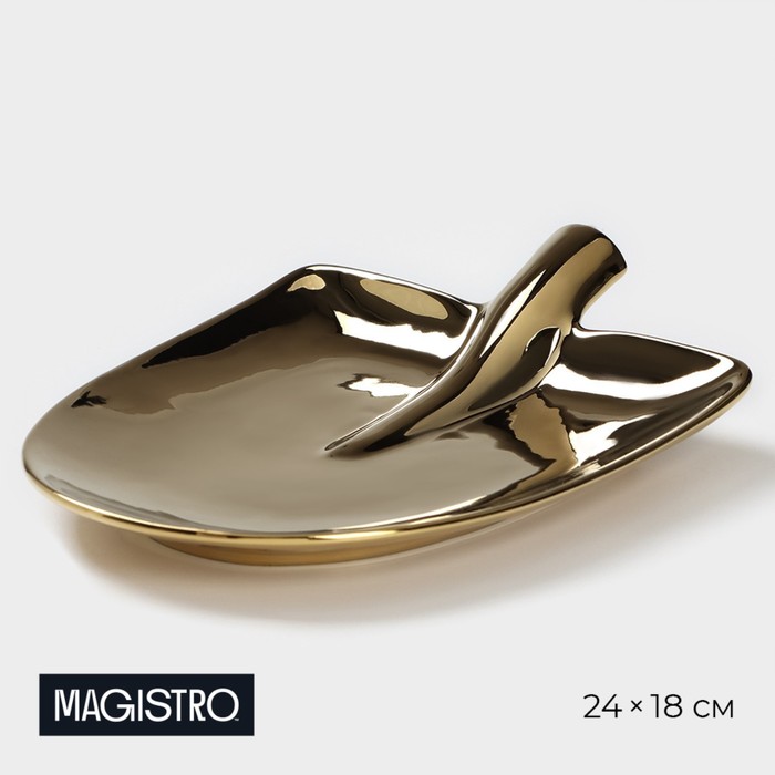 Блюдо фарфоровое Magistro «Лопатка», 24×18×4,5 см - Фото 1
