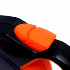 Рулетка "Пижон" с прорезиненной ручкой, 8 м, до 50 кг, трос, чёрно-оранжевая - Фото 3