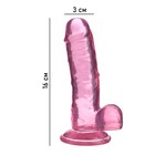 Фаллоимитатор Оки-Чпоки, реалистик, на присоске, гелевый, 16 х 3 см, розовый - Фото 6