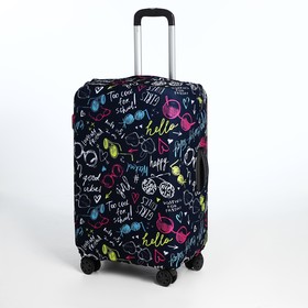 Чехол для чемодана 24", цвет чёрный/разноцветный