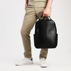 Рюкзак мужской на молнии, 4 наружных кармана, цвет чёрный - Фото 6