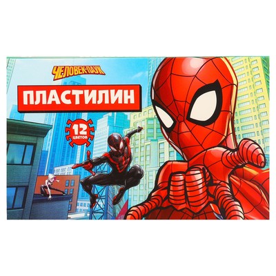 Пластилин 12 цветов, 180 г, «Супергерой»