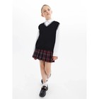 Жилет вязаный для мальчика Amarobaby Pure Love School, рост 128-134 см, цвет чёрный - Фото 4